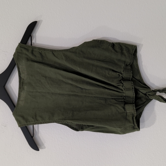 Cropped linen top Sz XS - Picture 4 of 5